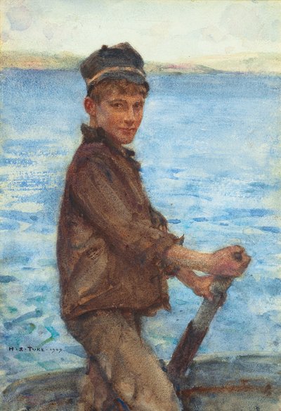 Guiando el puntal, 1909 de Henry Scott Tuke