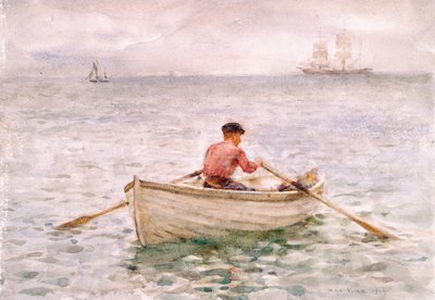 El barquero y su bote de Henry Scott Tuke
