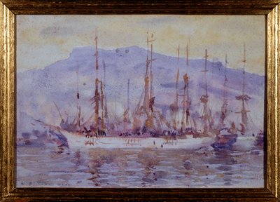 Tres maestros, Falmouth, 1904 de Henry Scott Tuke