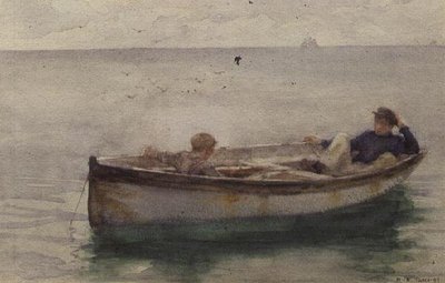 Dos Niños en un Bote de Remo de Henry Scott Tuke