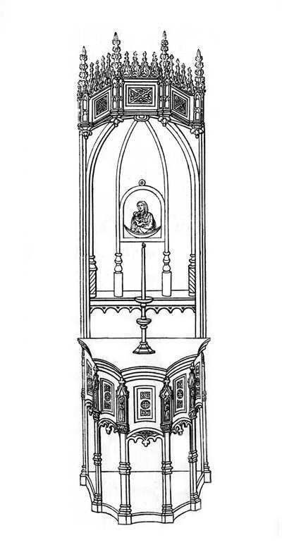 Altar, siglo XV, 1843 de Henry Shaw