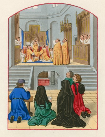 La elevación de la hostia, c.1500 de Henry Shaw