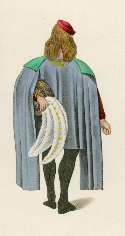 Figura 2 del Romance de la Rosa, c.1480, en el Museo Británico, Harl M S 4425 de Henry Shaw
