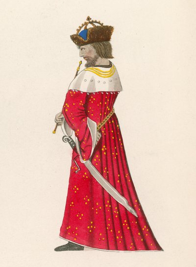 Figura 4 del Romance de la Rosa, c 1480, en el Museo Británico, Harl M S 4425 de Henry Shaw