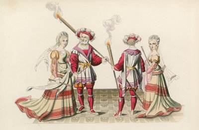 Figuras de tapices, principios del siglo XVI de Henry Shaw
