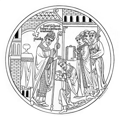 Hedda de Winchester consagra a San Guthlac de Henry Shaw