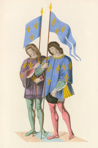 Heraldo anunciando la muerte de Carlos VI a su hijo, c.1500 de Henry Shaw
