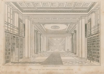 Interior de la Biblioteca del Rey, Museo Británico de Henry Shaw