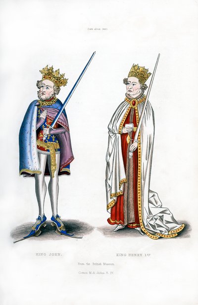 Rey Juan y Rey Enrique I, c1440, 1843 de Henry Shaw