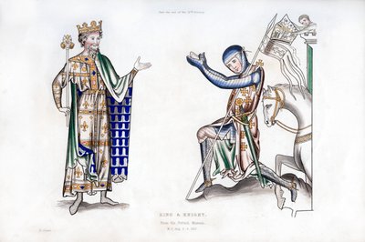 Rey y caballero, finales del siglo XII, 1843 de Henry Shaw