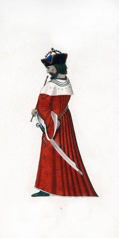 Vestimenta masculina, c1480, 1843 de Henry Shaw