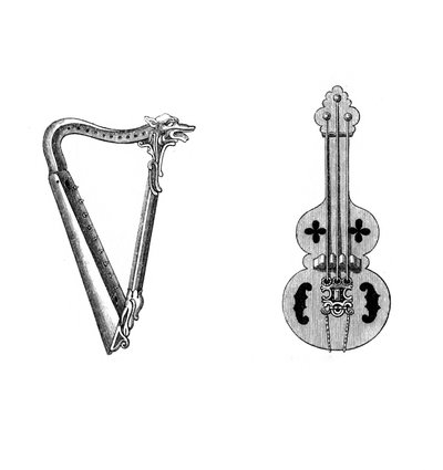 Instrumentos musicales, siglo XII de Henry Shaw