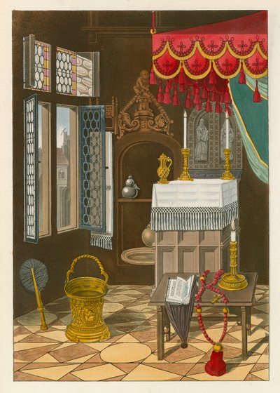 Parte de una habitación, de una pintura de John Schoorel, c.1520 de Henry Shaw