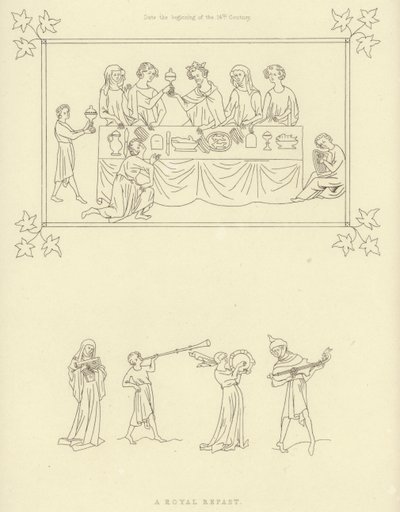 Banquete real, principios del siglo XIV de Henry Shaw