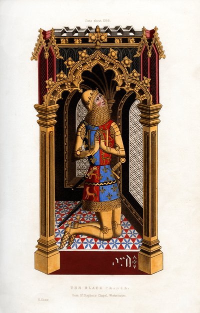 El Príncipe Negro, c1355, 1843 de Henry Shaw