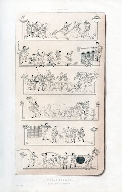 Las Estaciones, c. 1050, 1843 de Henry Shaw