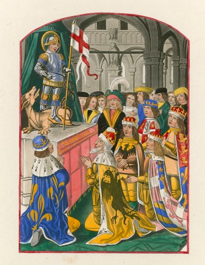 Los soberanos de Europa adorando a San Jorge, finales del siglo XV de Henry Shaw