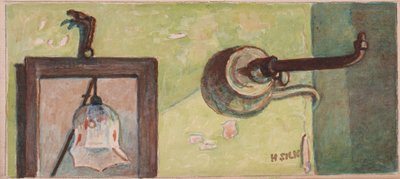 Instalación de gas y espejo, c.1930 de Henry Silk