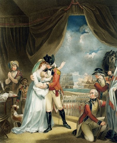 Guerra, grabado por John Whessell (c.1760-1823), pub. por T. Simpson y Darling und Thompson, 1798 de Henry Singleton