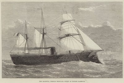 El Magenta, acorazado francés, quemado en el puerto de Toulon de Henry Spernon Tozer