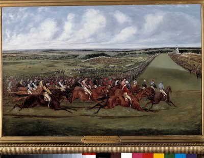 A la vuelta, Gladiador ganador del derby inglés Pintura de Henri Alken (1774-1850) 1865. París, Societe encouragement - A la vuelta, "Gladiateur" ganador del derby inglés. Pintura de Henry Alken (1774-1850) 1865. Societe d