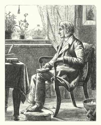 Un Padre Leyendo la Biblia (grabado) de Henry Stacey (after) Marks