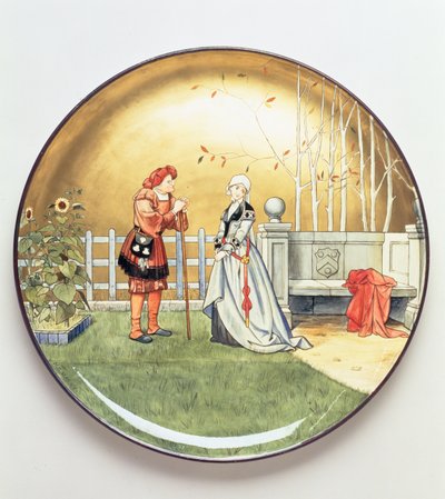 La sexta edad del hombre, una ilustración de Las siete edades del hombre de Shakespeare, plato de carga por Mintons Art Pottery Studio, 1873 de Henry Stacey Marks