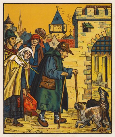 The Jolly Beggars (litografía en color) de Henry Stacy (after) Marks
