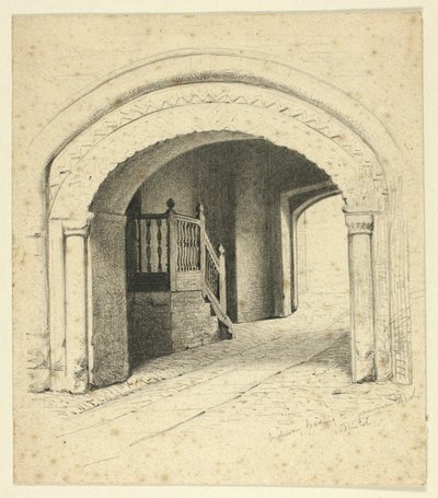 Arco que conduce a la Grammar School, Bristol de Henry Stacy Marks