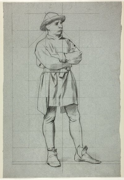 Hombre de pie con los brazos cruzados de Henry Stacy Marks