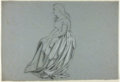 Perfil de una mujer sentada de Henry Stacy Marks
