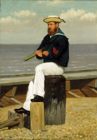 Sailor on look out, c.1855 (óleo sobre lienzo) de Henry Stacy Marks