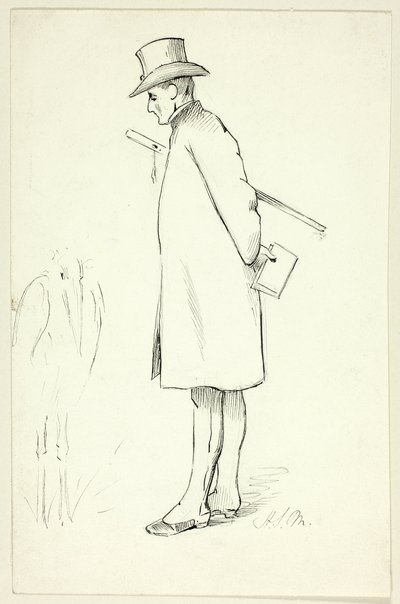 Estudio para la figura de la visita episcopal de Henry Stacy Marks
