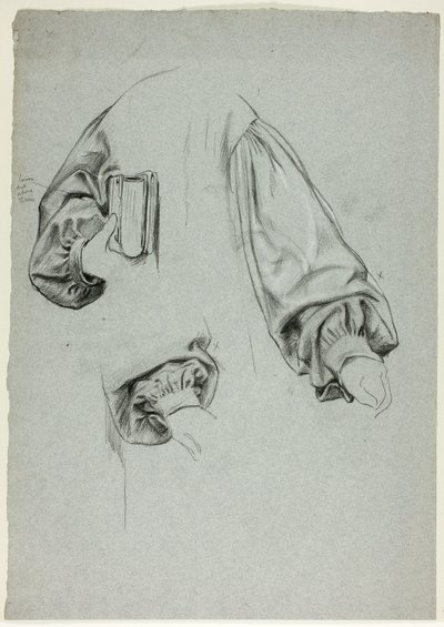 Tres bocetos de mangas de Henry Stacy Marks