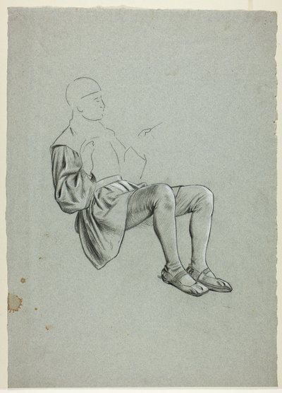 Boceto inacabado de hombre sentado de Henry Stacy Marks