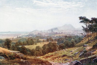 Edimburgo de "Rest and be Thankful" (litografía en color) de Henry Sutton Palmer