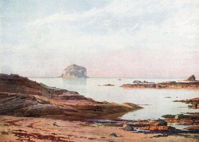 The Bass Rock - A Tranquil Evening (litografía en color) de Henry Sutton Palmer