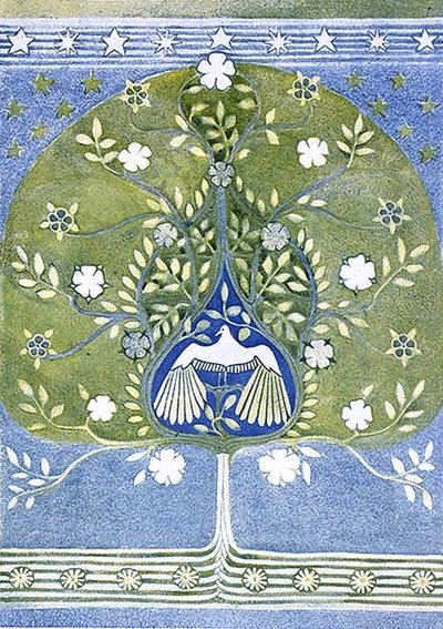 Diseño para un portrero aplicado y bordado Vol XIV de la revista `The Studio`, pub. 1898 de Henry Taylor Wyse