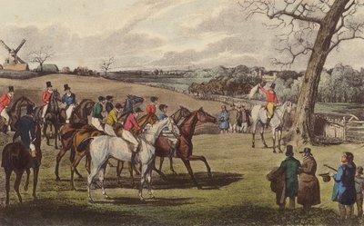 A Steeple-Chase (litografia en color) de Henry Thomas (after) Alken