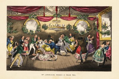 Bailarines chocando durante un vals en un elegante baile en París de Henry Thomas (after) Alken