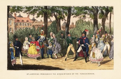 Turistas ingleses paseando en el Jardín de las Tullerías, París de Henry Thomas (after) Alken