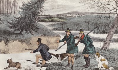 Tiro de Mytton en invierno (litografía) de Henry Thomas (after) Alken