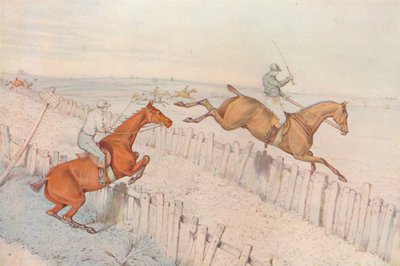 Una carrera de obstáculos: Pasando por un viejo camino ciego, y haciéndolo bien: apuestas iguales, 1827 de Henry Thomas Alken