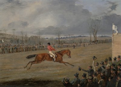 Una carrera de obstáculos, el ganador de Henry Thomas Alken