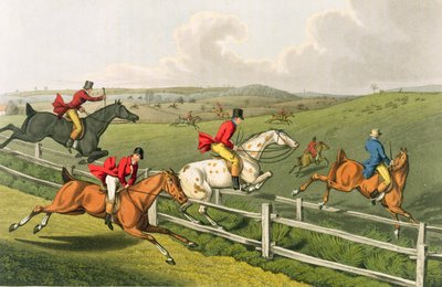 Caza del Zorro, grabado por I. Clark, pub. por Thomas McLean, 1820 de Henry Thomas Alken