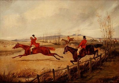 Galope completo, sobre la cerca de Henry Thomas Alken