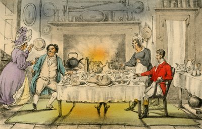 El desayuno de caza del Sr. Jorrocks: una terrible sorpresa, 1838 de Henry Thomas Alken