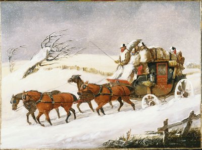 El coche de Dover a Londres: En invierno de Henry Thomas Alken