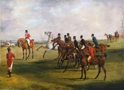 La gran carrera de obstáculos de Leicestershire, 12 de marzo de 1829: El inicio de Henry Thomas Alken