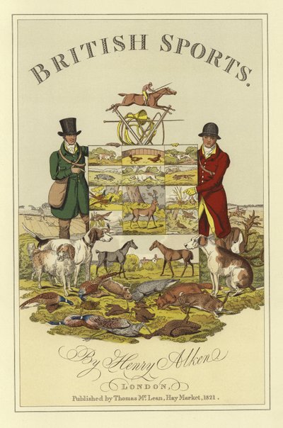 Página de título de Deportes Británicos por Henry Alken de Henry Thomas Alken